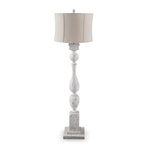 Madsbrook Vintage Polyresin Floor Lamp with 3 (Antique White / Floor Lamp)