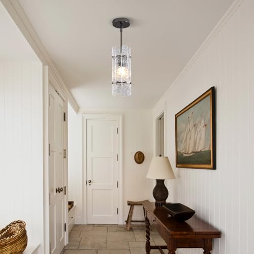 Pearl Black Crystal Pendant Light for Kitchen Island (Pearl Black / 3-Pack(Round))