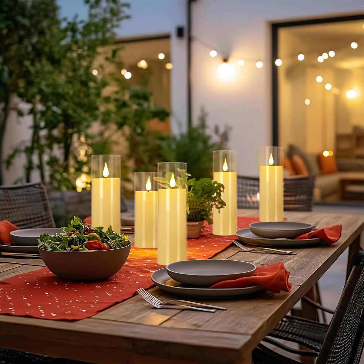 Flickering Flameless Candles Battery Operated with Remote (24 Pack Ivory-3)