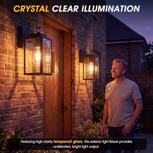 13" Dusk to Dawn Porch Light (13'' 1 PACK / Black)