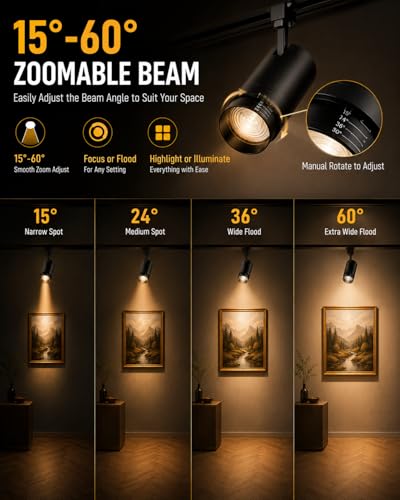 30W Zoomable LED Track Lighting Heads