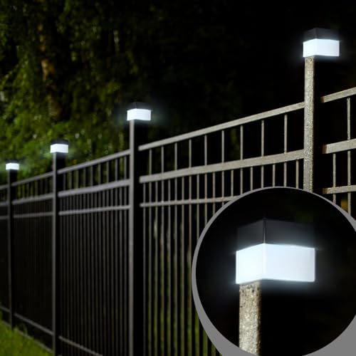 20 Pack Solar Post Cap Lights (White)