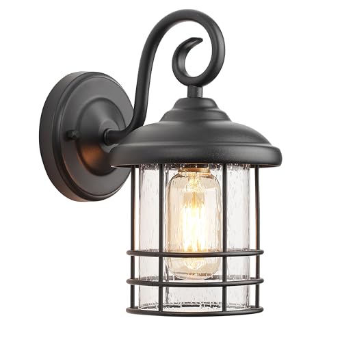 5.5" Wide Black Single Outdoor Porch Light (Black / 1 Pack H9.8")