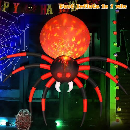 10FT Halloween Inflatables Spider Outdoor Decoration for Yard (10FT Spider)