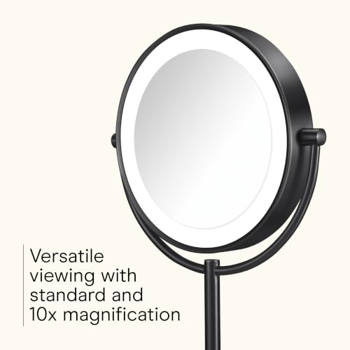 LED Vanity Mirror (Matte Black / 16"L x 10.3"W)