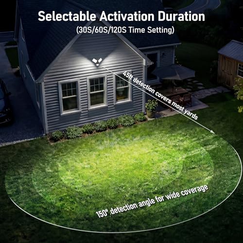 LED Security Light with GFCI Outlets Flood Lights 5000K Bronze (Bronze)