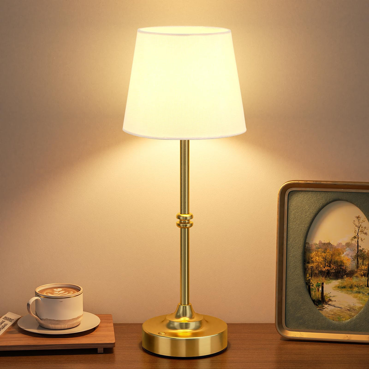 Cordless Table Lamp (Brass / 1 Pack - 15.6in)