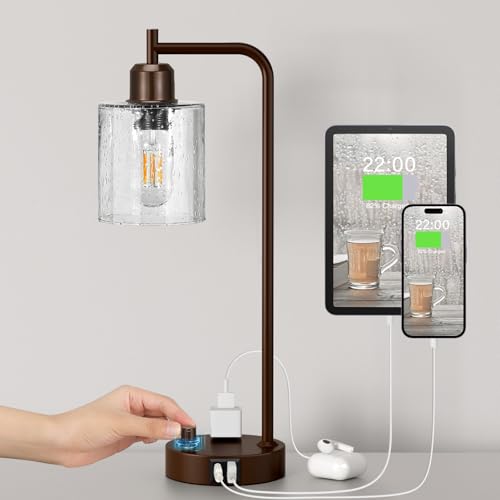 Glass Bedside Lamp
