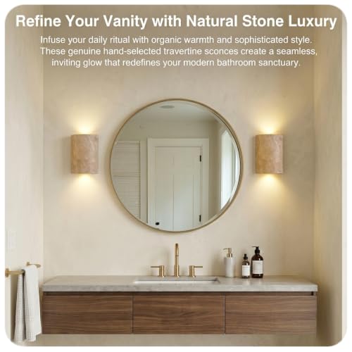 Real Stone Wall Sconce Lighting (Arched - Up & Down Light (8.6"))