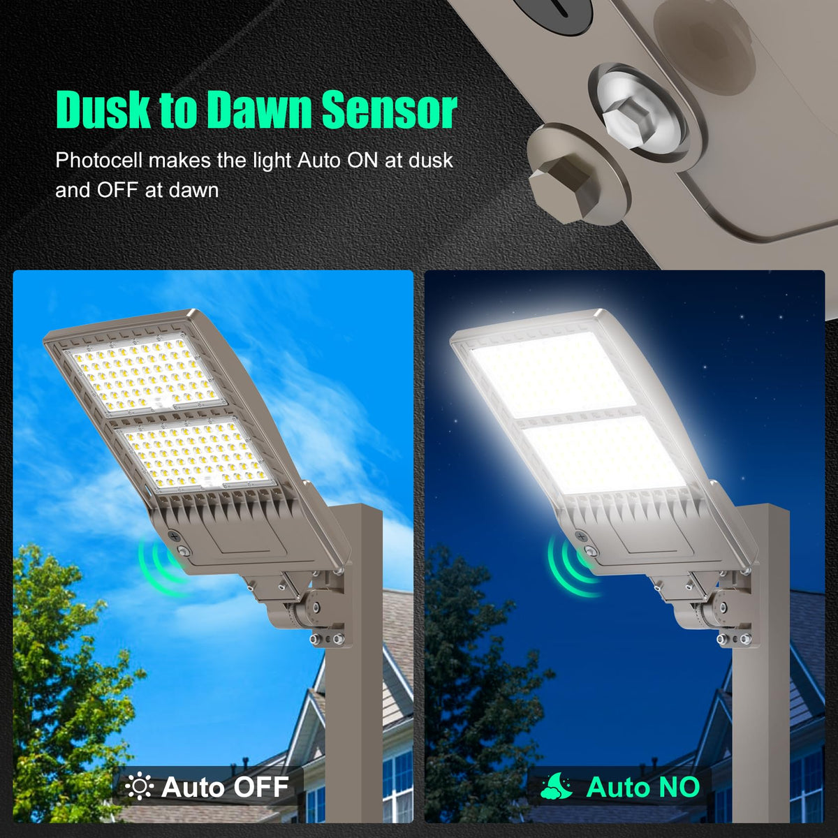 10Pack 480 Volt 320W LED Parking Lot Light Dusk to Dawn (320W)