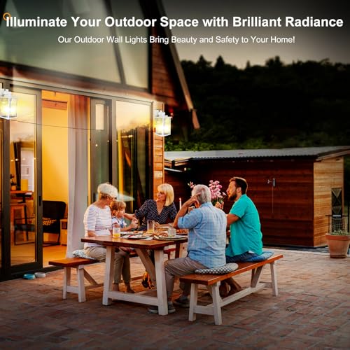 2 Pack White Dusk to Dawn Outdoor Wall Light (White / 10.6''-2 Pack)