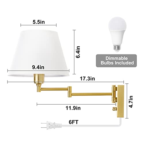 Dimmable Wall Sconce (Gold-Remote / Medium)