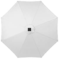 10ft Solar Polyester LED Lighted Patio Umbrella w