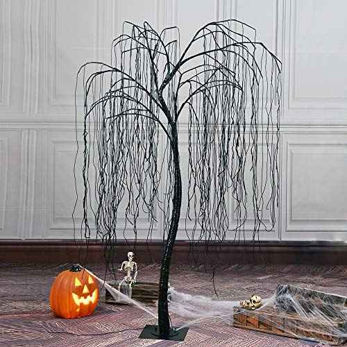 7 Feet Halloween Willow Tree with Spiders (Purple)