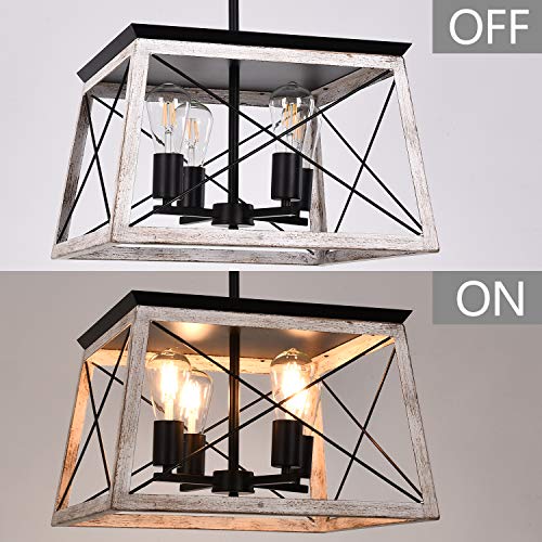 17.72Inches Farmhouse Pendant Light (17.73InchesWhite)