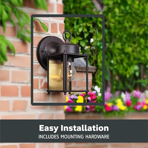 1161 RP Porch Outdoor Wall Lantern Sconce (8in H (Pack of 1) / Rust Patina)