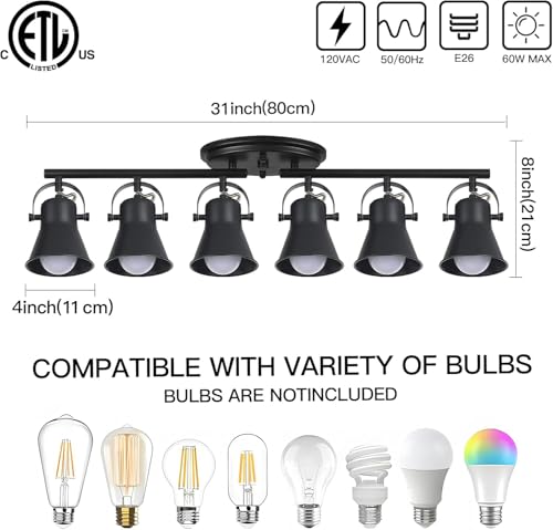 6 Light Track Lighting Kit (6-Light / Black)