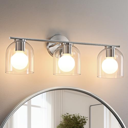 Bathroom Vanity Light Fixtures (Brushed Nickel / 3-light)