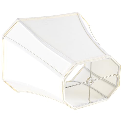 Square Lamp Shade for Table Lamps (8 x 14 x 11 inches - 1 Pack / Cream)
