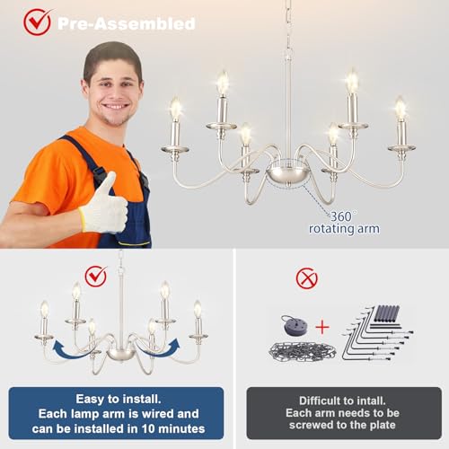 Farmhouse Chandelier for Dining Room