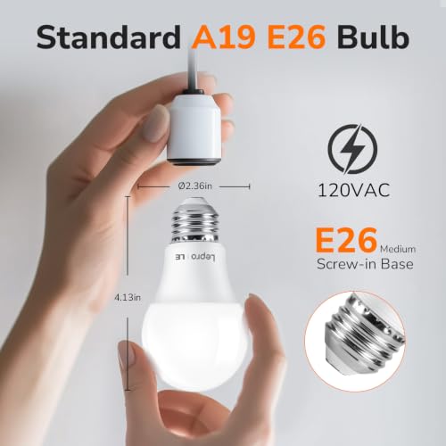 100079 LED Light Bulbs 60 Watt Equivalent A19 E26 Standard Medium Base