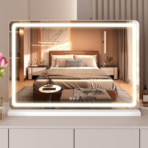 LED Vanity Mirror (Square White / 32"L x 22"W)