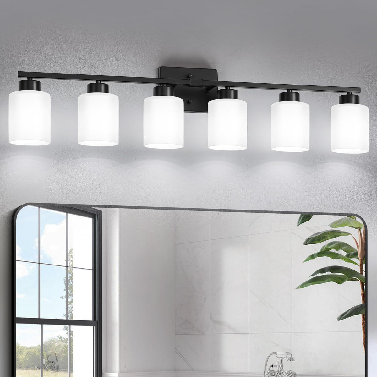 Black Bathroom Light Fixtures Vanity Lights Over Mirror (Black / 37.40 inch)