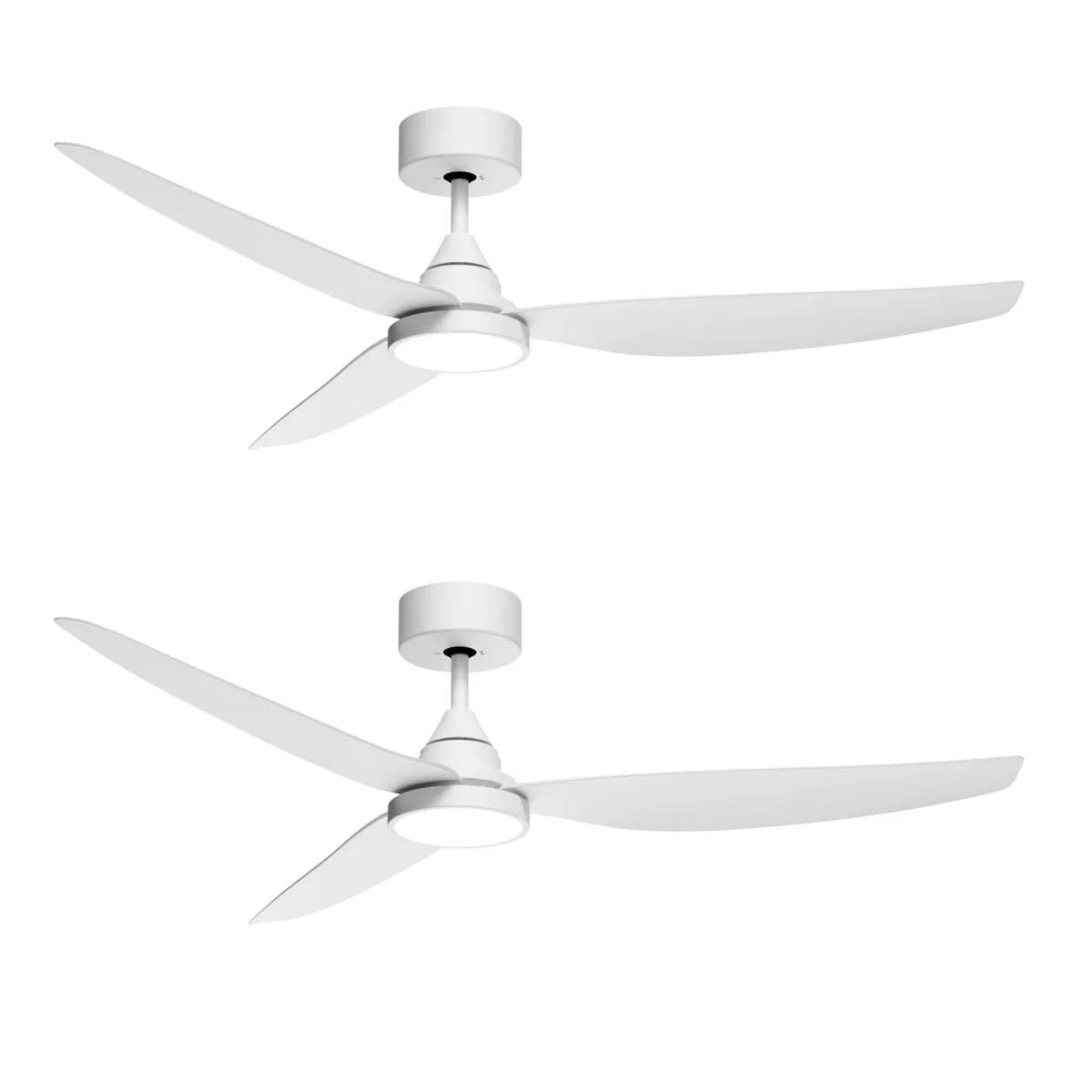 2 Pack 54 Inch Ceiling Fan with Lights (White / 54 inch)
