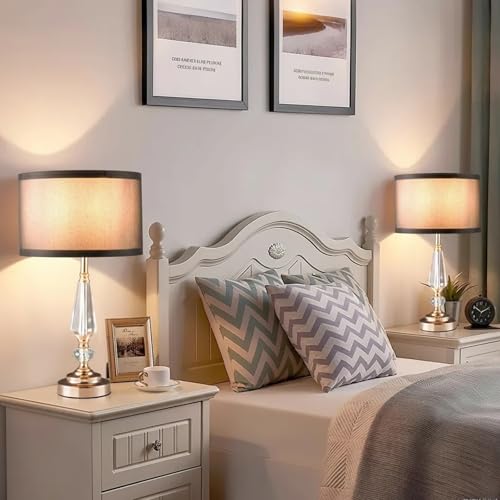 Crystal Table Lamp (Crystal pillar+Black)