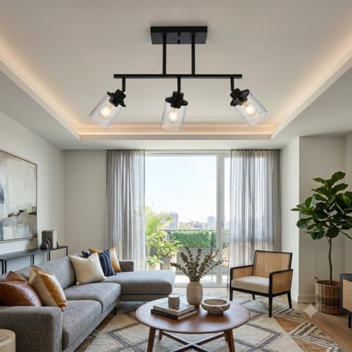 Black Track Light Fixtures Ceiling (Black / 3 Light)