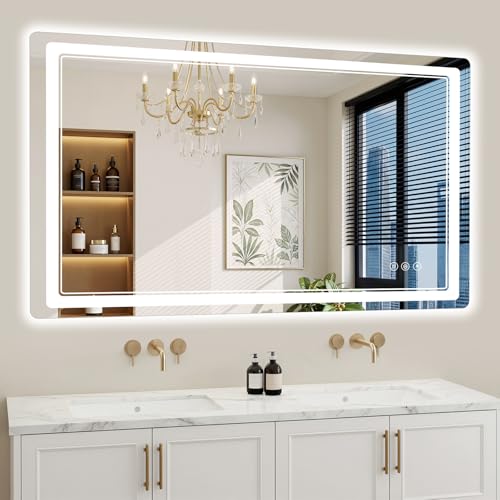 30"x55" LED Bathroom Mirror with Lights (55"L x 30"W)