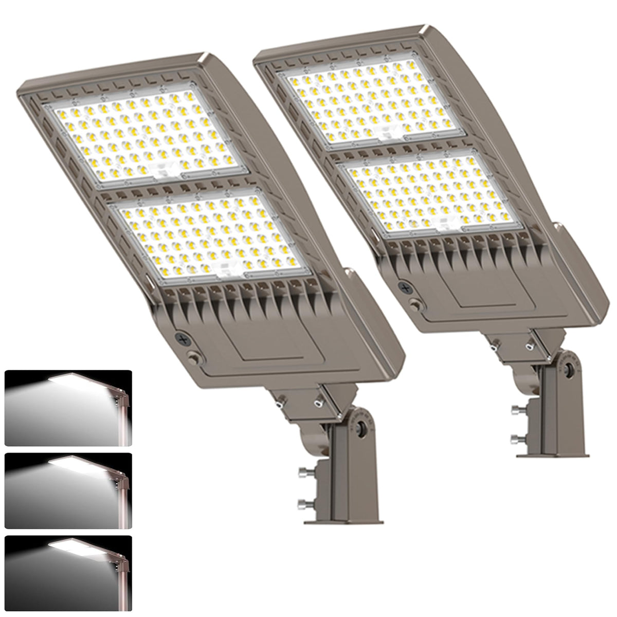 2 Pack 320W LED Parking Lot Light 48000LM UL & ETL Listed Backyard 100 (320W)