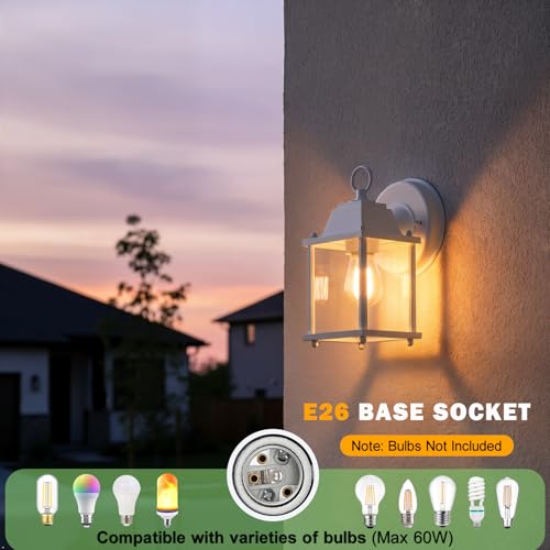 Outdoor Wall Light Fixture (White / 1-pack)