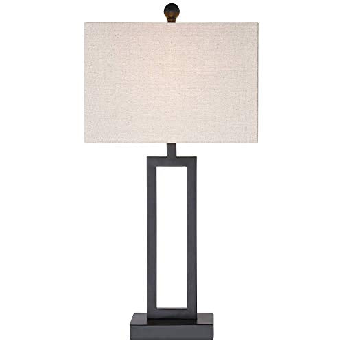 Aston 26" Tall Table Lamps Set of 2 Open Black Rectangle Modern Industrial