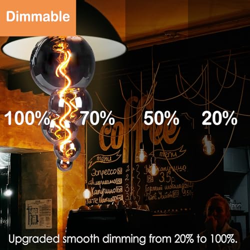4W Filament 2700K Warm Lights (Special Electroplated Huge Bubble(dimmable))