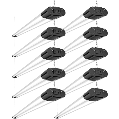 10 Pack 4FT LED Shop Light (Black)