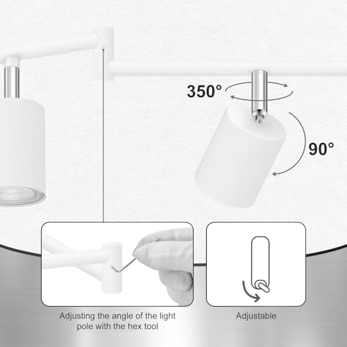 6 Light Track Lighting Fixtures Ceiling (6 light white-Z)