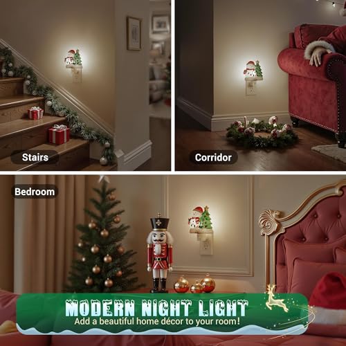 Christmas Tree & Snowman Night Light (Christmas tree and snowman-5000K / 1 Pack)