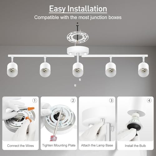 Track Lighting (White / 30" 5 Light Track Light)