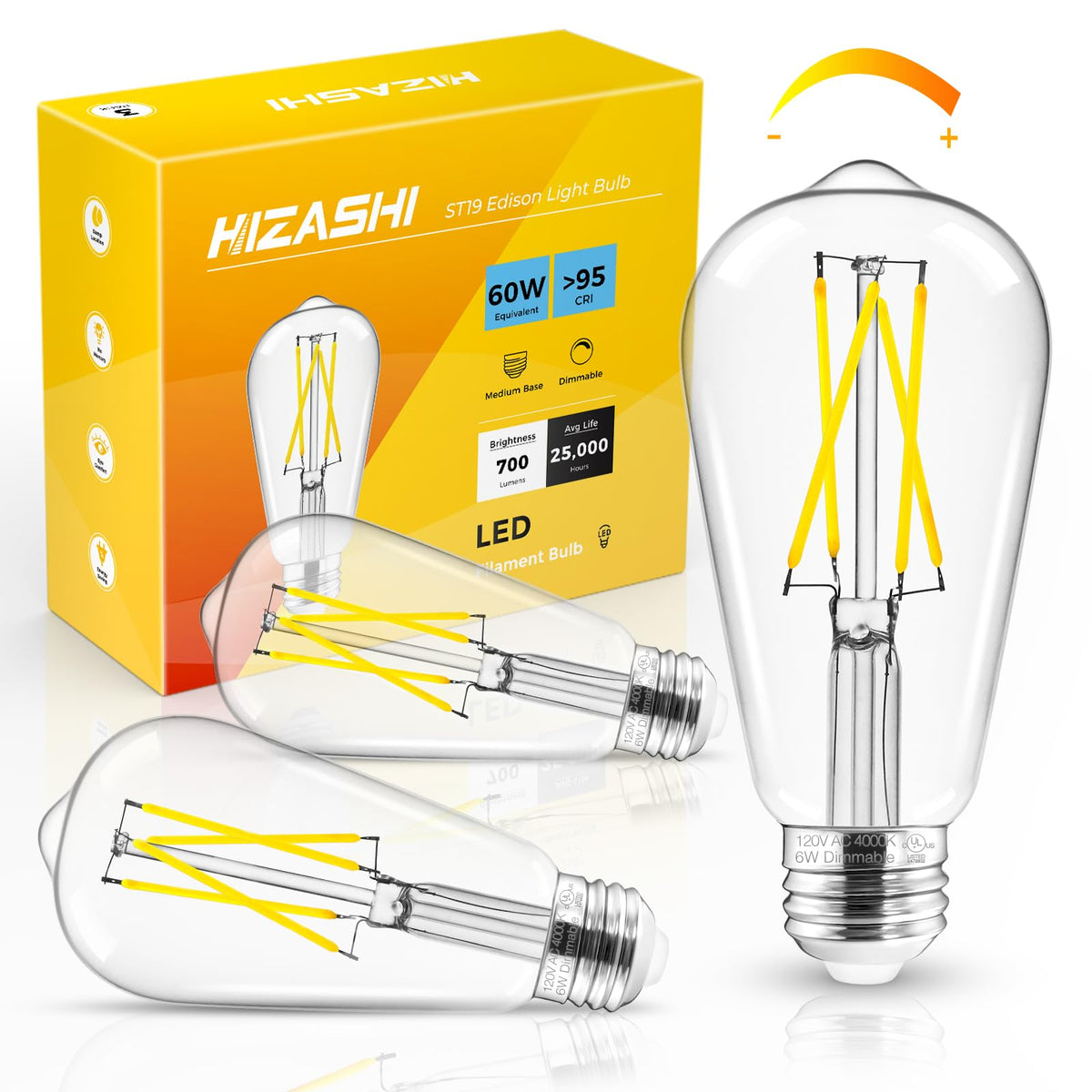 Edison Bulbs Dimmable (Neutral White)