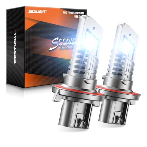 H13 Bulbs with 6500K White Light (9008/H13)