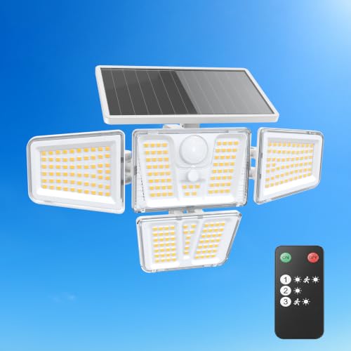 Solar Flood Lights Outdoor (1 Pack-White)