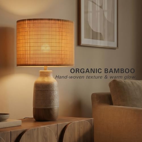 Bamboo Lamp Shades 1 Pack (Natural Bamboo - Drum)