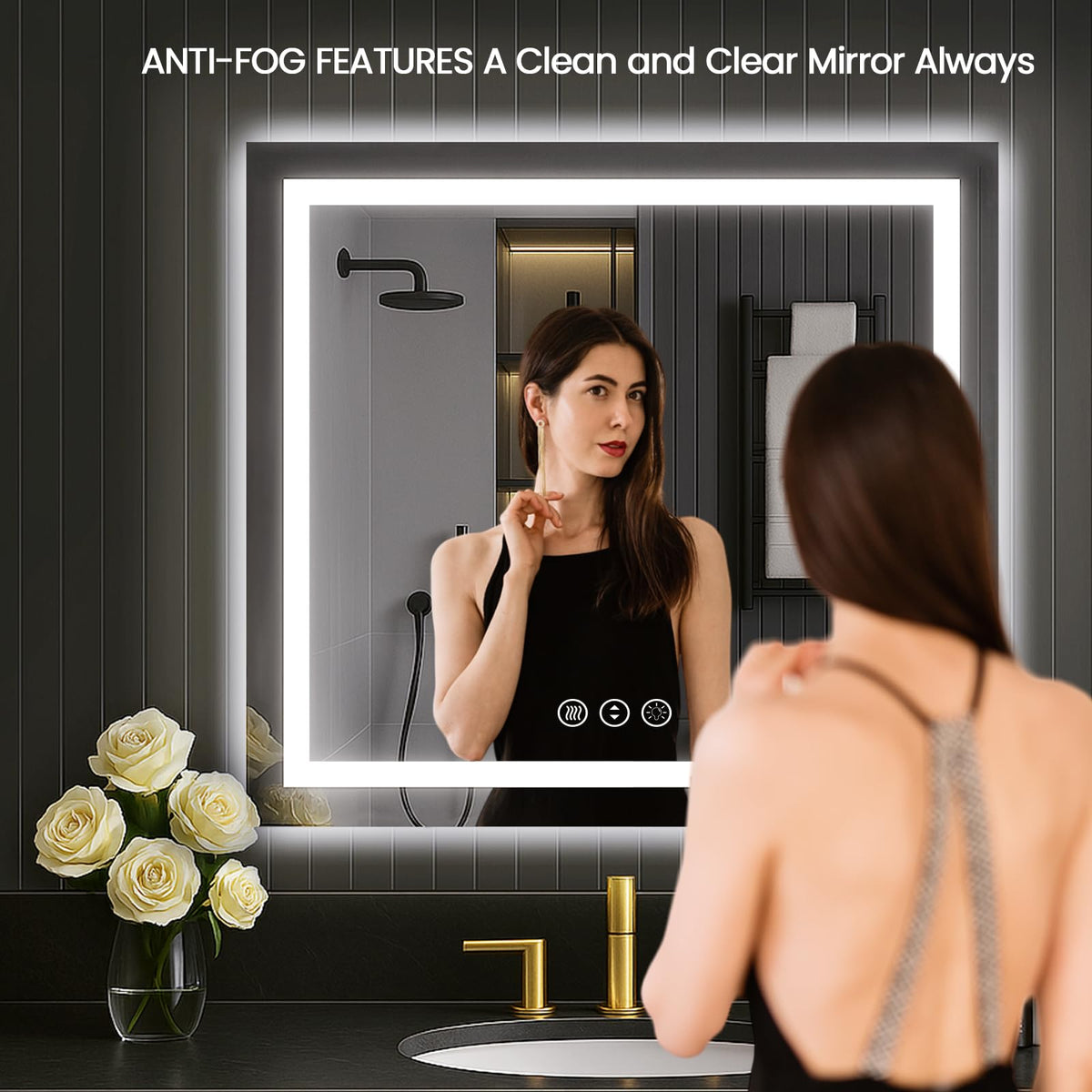 30"X30" LED Bathroom Mirror with Lights (Led / 30"L x 30"W)
