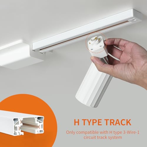 26FT H Track Lighting Rail Kit (White / 26FT)
