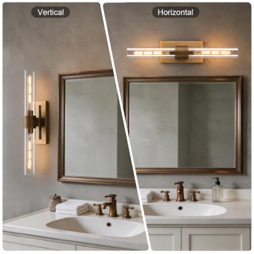 Luxury Brass Bathroom Wall Sconce (Antique Brass / 1 Pack)