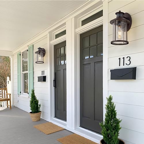 Motion Sensor Bronze Outdoor Wall Light 1 Pack (Bronze / 1 Pack H11.5" Motion)
