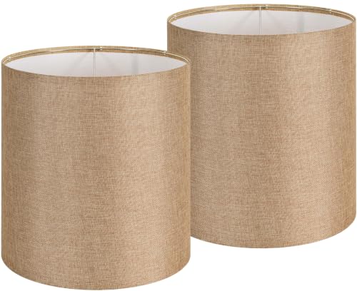 Large Caramel Lamp Shades Set of 2 (Caramel / 14"×15")