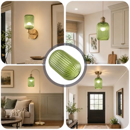 Tulip Lamp Shades Replacement (Green Cylindrical)
