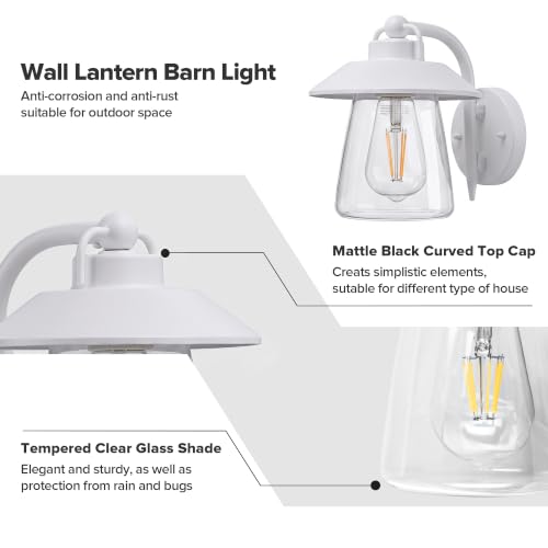 Outdoor Indoor Wall Lantern (White / 1 Pack)